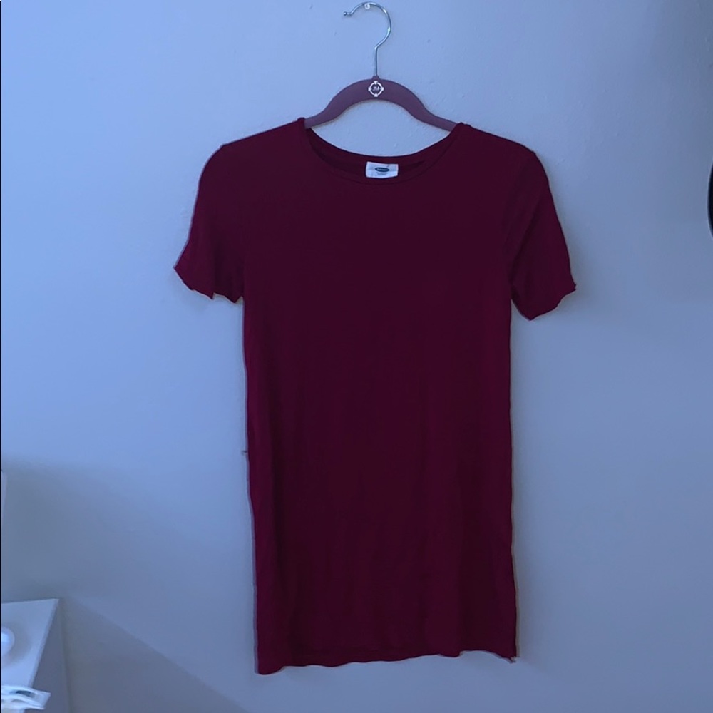 Old navy red t shirt dress